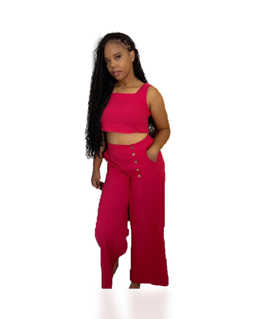 Monroe Wide-Leg Pants Set – Scarlet